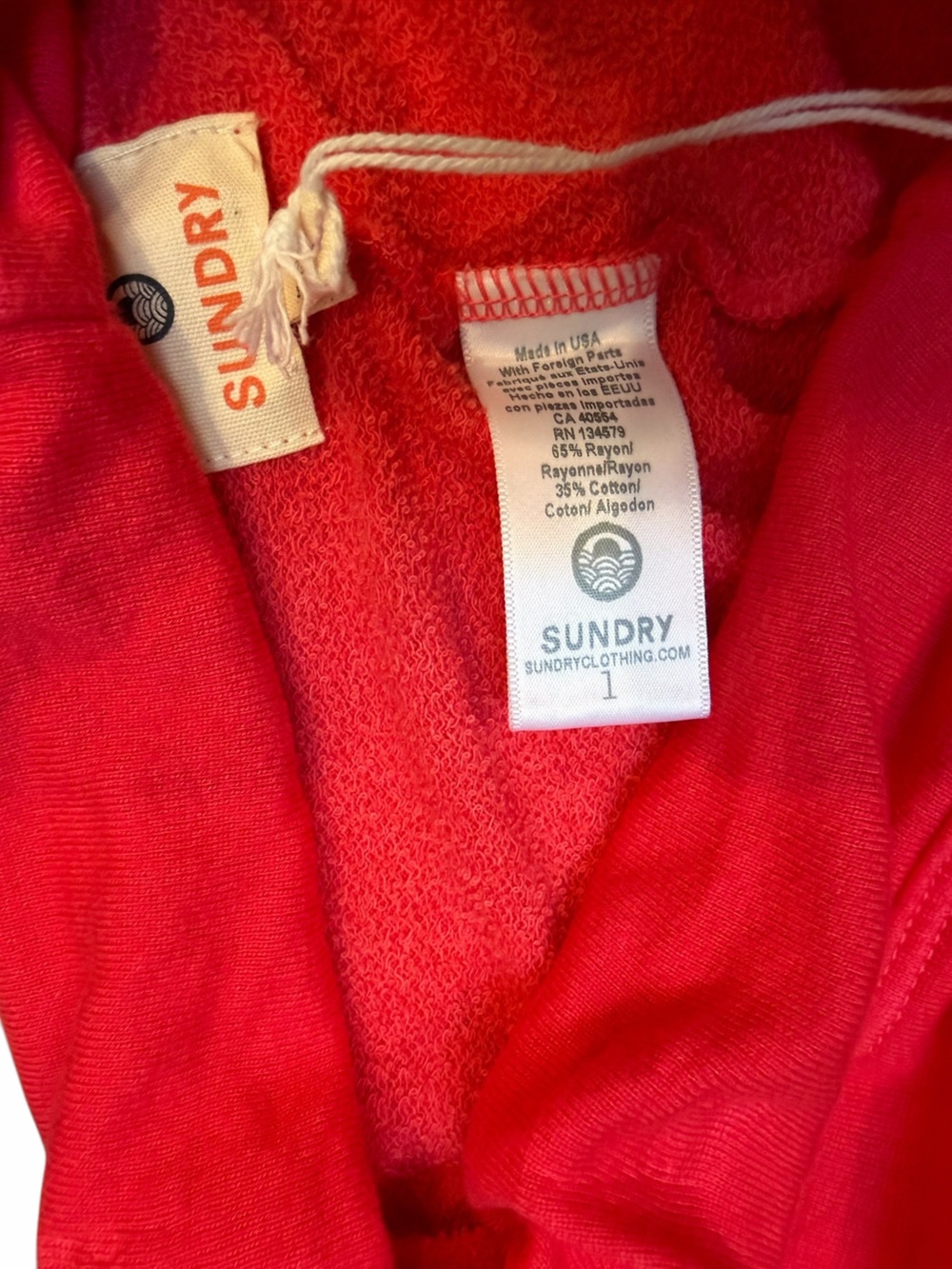 NWT Sundry Heart Graphic Red Sweatpants Joggers - Picture 9 of 10